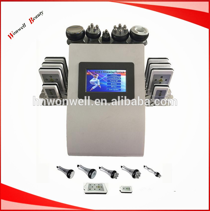 6 in 1 cavitation rf vacuum laser slimming machine with CE